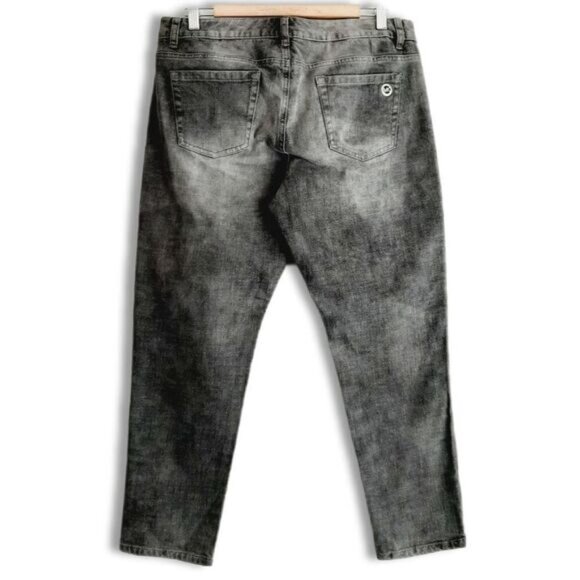 MICHAEL KORS / Jewelled Gem Pocket Cropped Skinny Jeans Grey Sz 10 - Picture 7 of 11